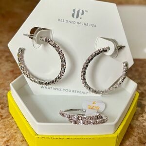 Bomb Party Spotted The Sparkle Matching Hoop Earrings & Ring Sets